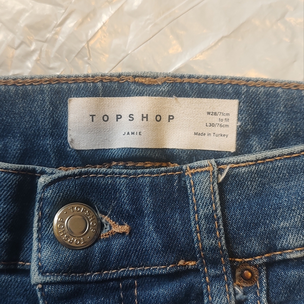 TopShop Jamie Distressed Ripped Jeans - Picture 2 of 3